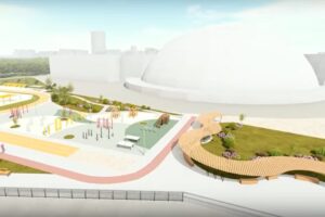 Власти запустили опрос по поводу благоустройства пляжа в парке 300-летия — с огромными флагштоками и базой ГТО. Что о проекте говорят петербуржцы?