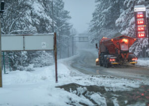 Обильный снегопад в окрестностях Тбилиси